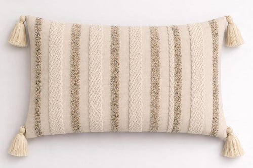 Ridge Ivory Cushion Cover