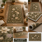 Antique Meadow Olive Rug