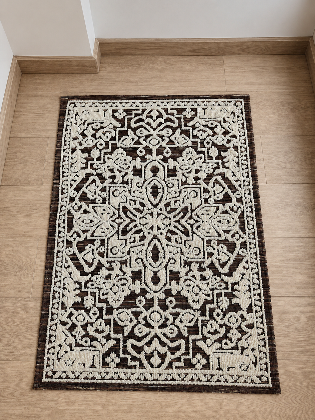 Royal Mocha Damask Rug