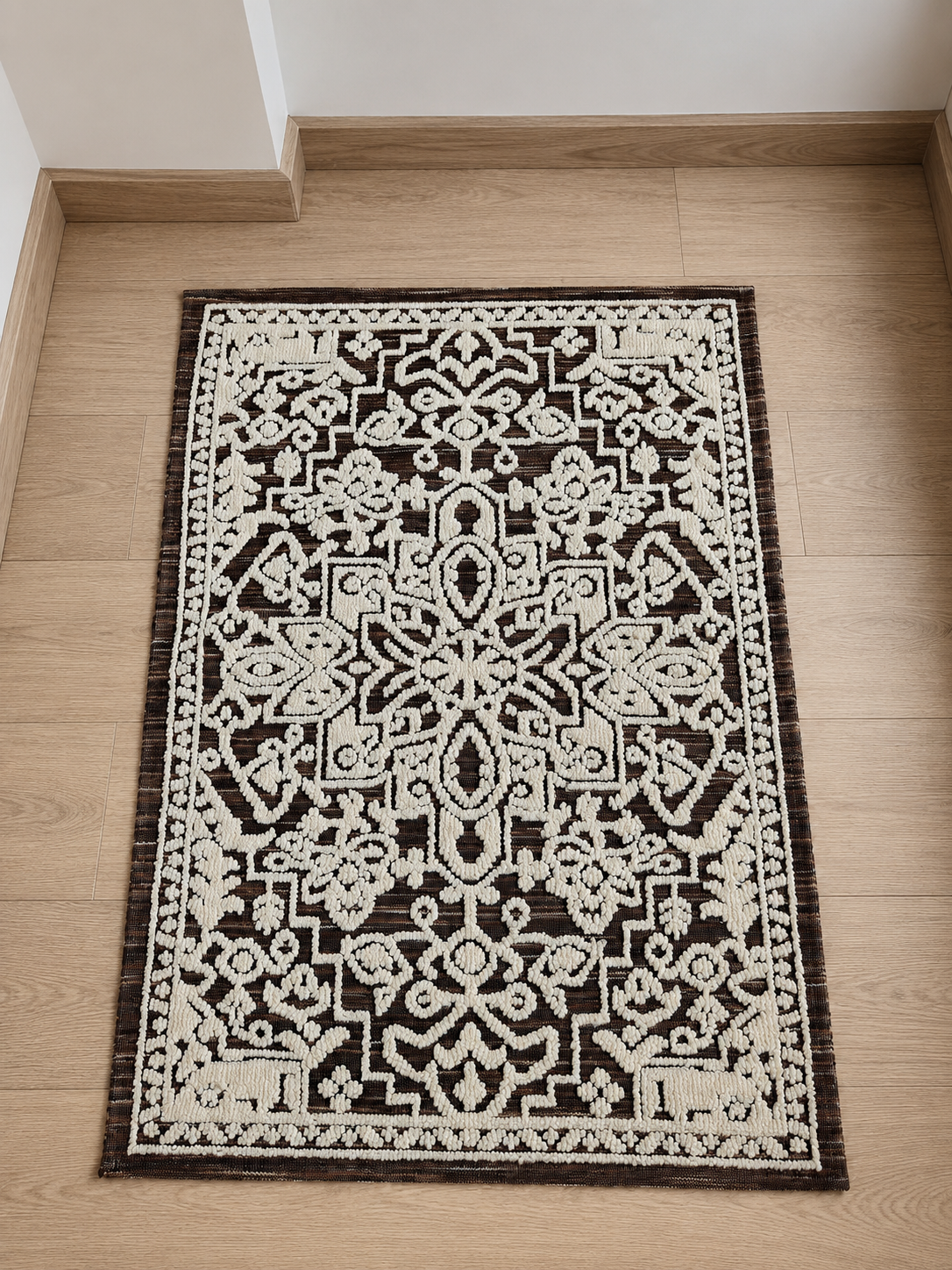 Royal Mocha Damask Rug