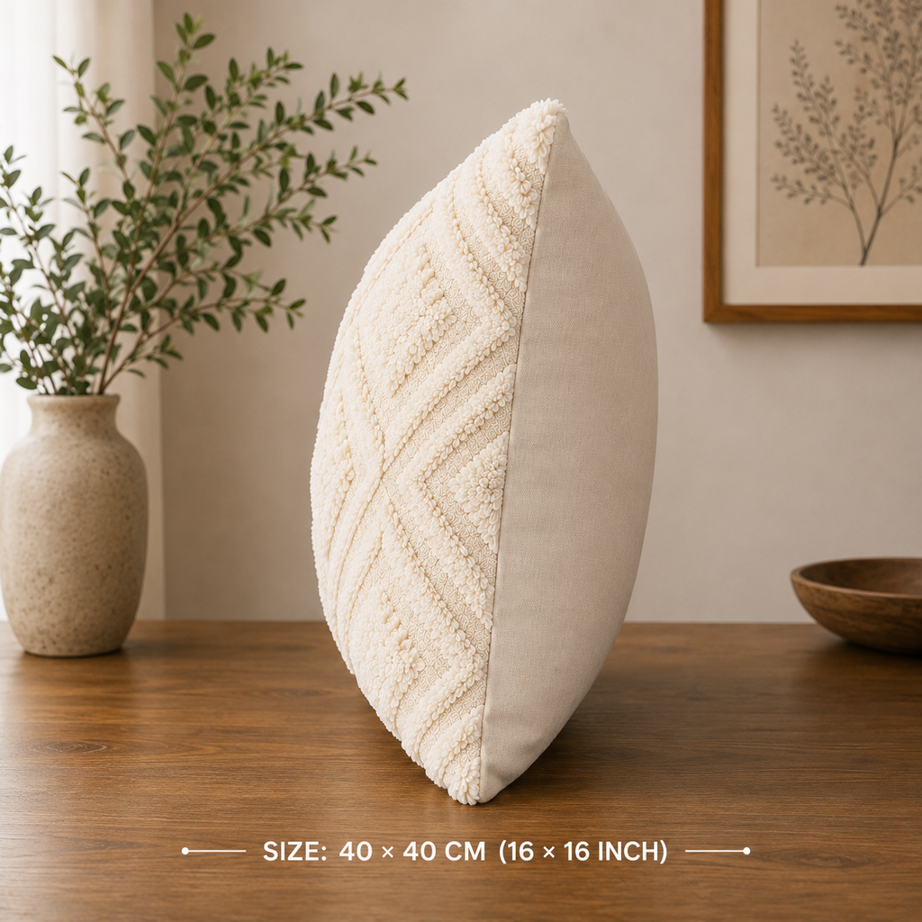 Diamond Drift Tufted Cushion Cover