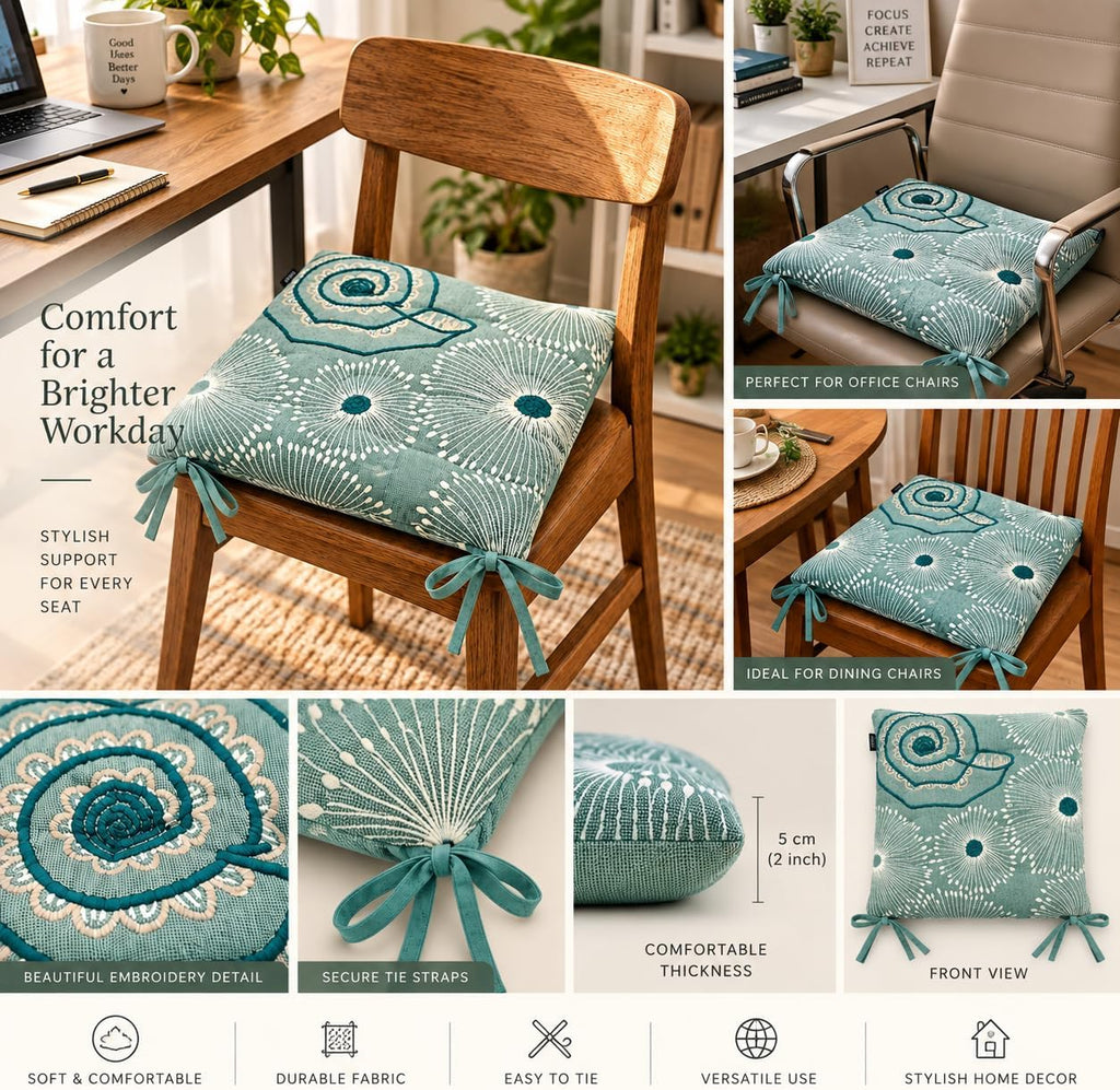 Comfortable Chair Seat Cushion 35×35×4 cm | Soft Poly Fill