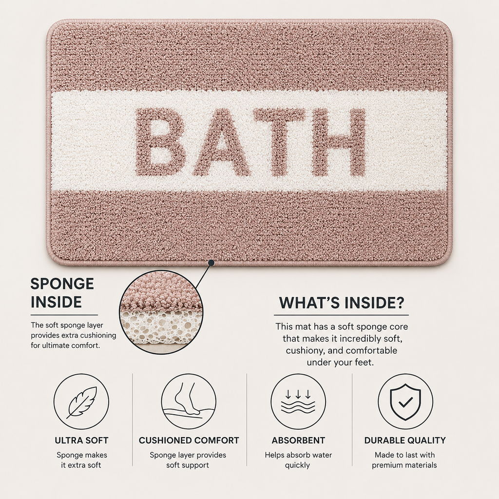 SoftStep Blush Bath Mat