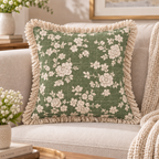 Botanique Double Layer Cotton Cushion Cover – Hand Block Printed