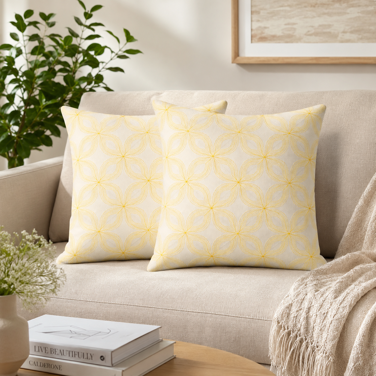 Floral Geometry Luxe Blue