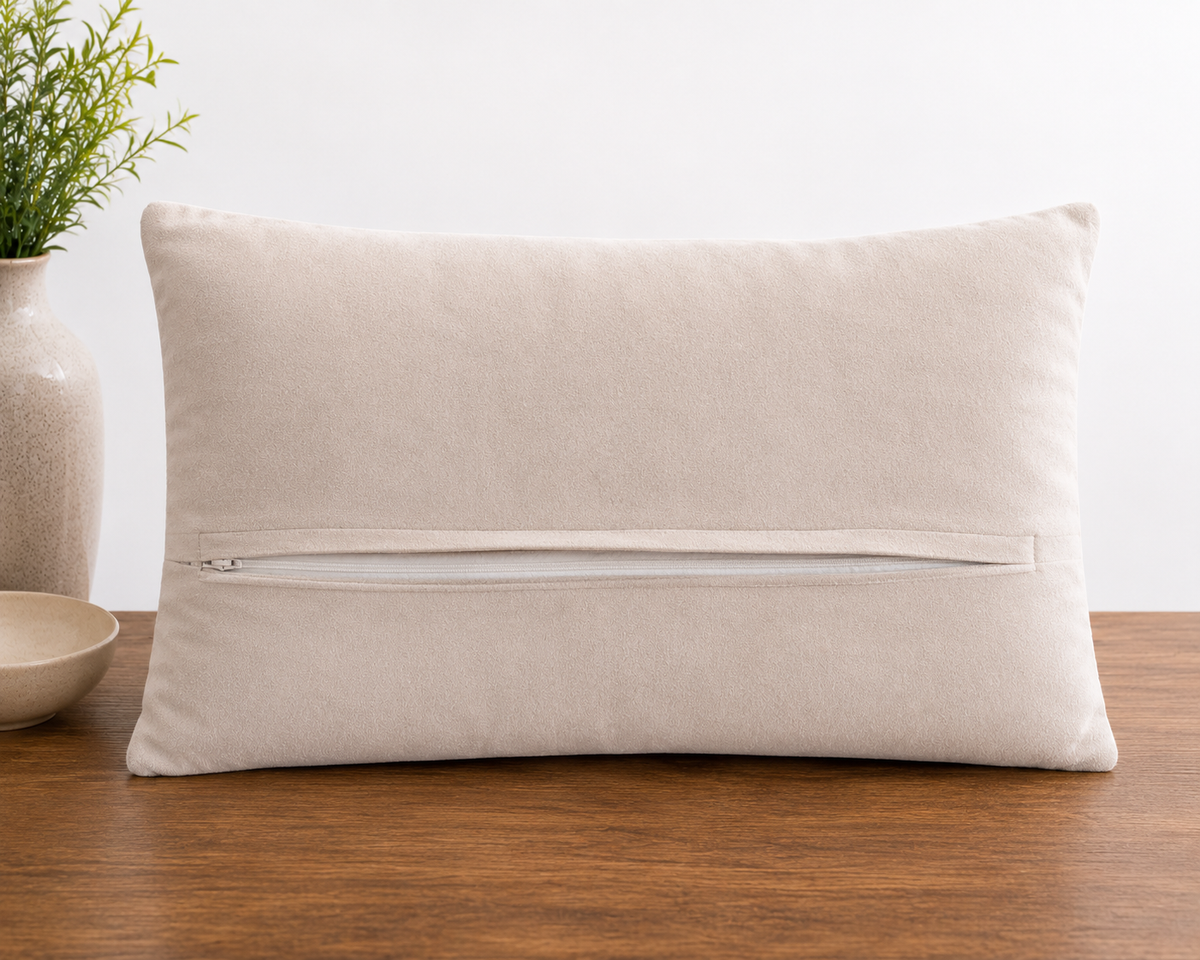 Cotton Velvet Diamond Pattern Decorative Pillow Case