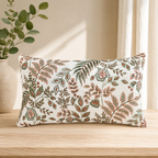 Autumn Meadow Floral Lumbar Cushion Cover – Cotton Blend Decorative Pillow Cover