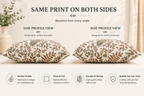 Autumn Meadow Floral Lumbar Cushion Cover – Cotton Blend Decorative Pillow Cover