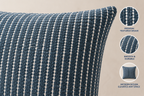 Maison Indigo Tufted Cotton Lumbar Cushion Cover