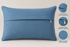 Maison Indigo Tufted Cotton Lumbar Cushion Cover