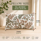 Autumn Meadow Floral Lumbar Cushion Cover – Cotton Blend Decorative Pillow Cover