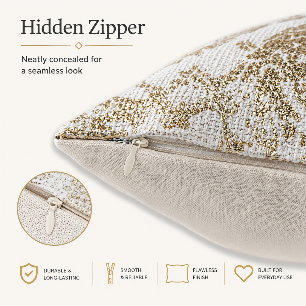 Ornate Foil Luxe Cushion Covers