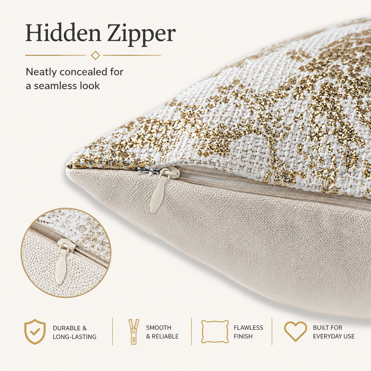 Ornate Foil Luxe Cushion Covers