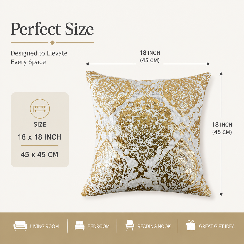 Ornate Foil Luxe Cushion Covers