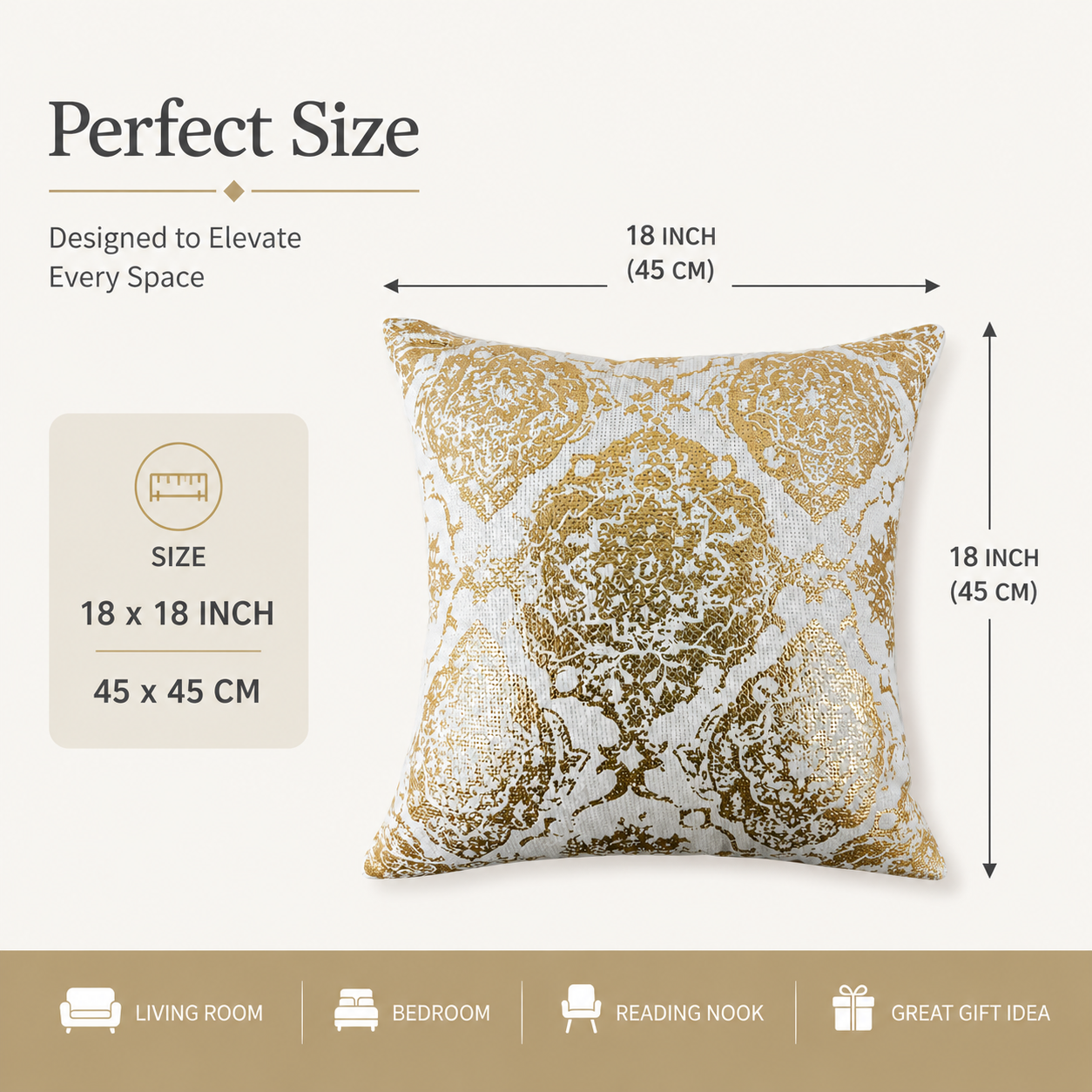 Ornate Foil Luxe Cushion Covers