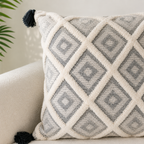 Boho Diamond Tufted Cotton Cushion Covers