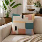 Mosaic Harmony Decorative Cotton Throw Pillow Cover