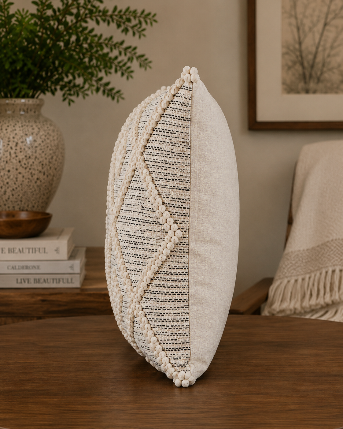 Loom & Loop Embroidered Cushion Cover