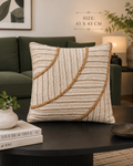 Braided Harmony Embroidered Cushion Cover