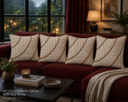 Braided Harmony Embroidered Cushion Cover