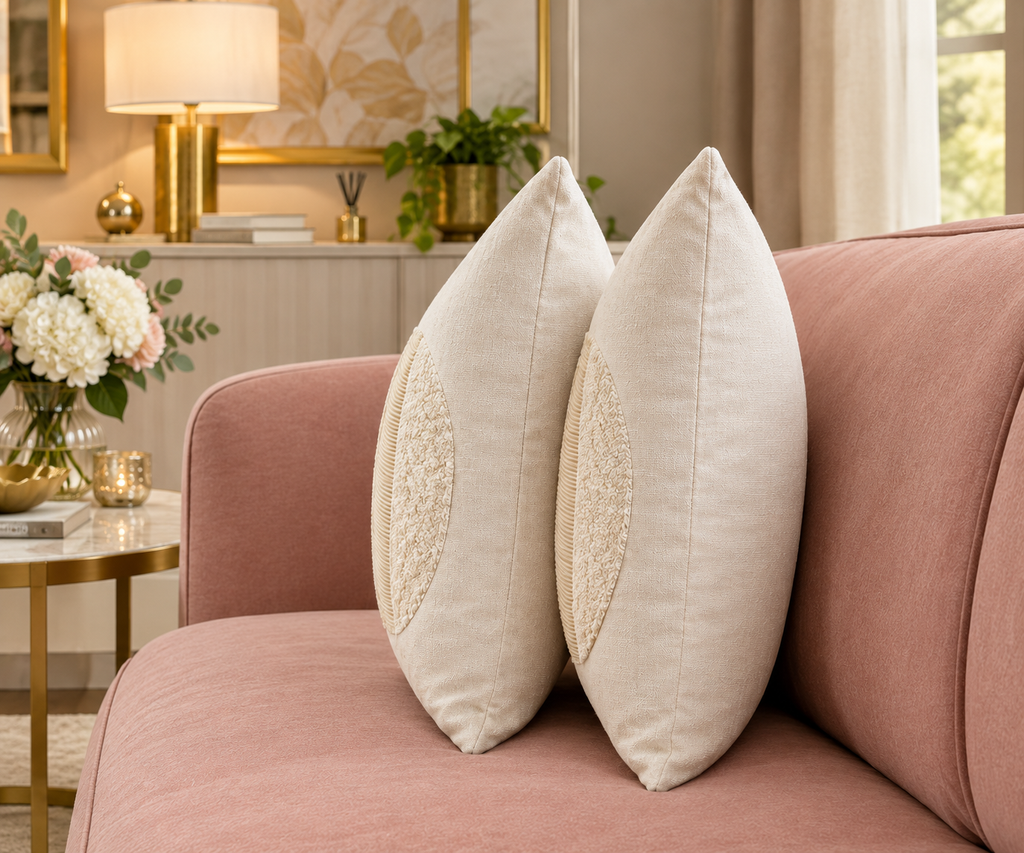 Halo Horizon Tufted Cotton Velvet Cushion Cover