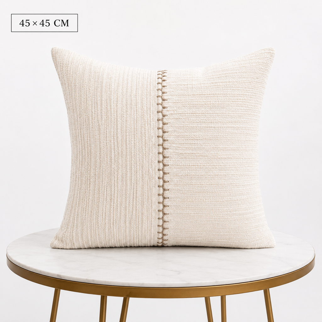 Heritage Stitch Embroidered Cushion Cover