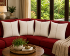 Heritage Stitch Embroidered Cushion Cover