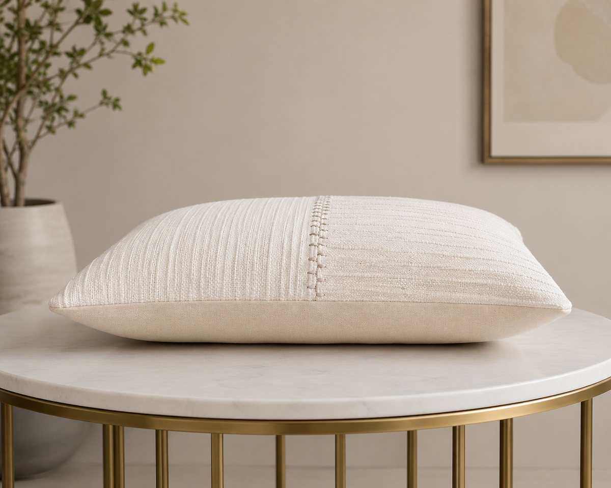 Heritage Stitch Embroidered Cushion Cover