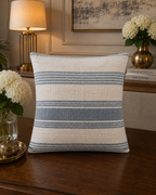 Harbor Stripe Handwoven Cotton Cushion Cover | Textured Striped Design
