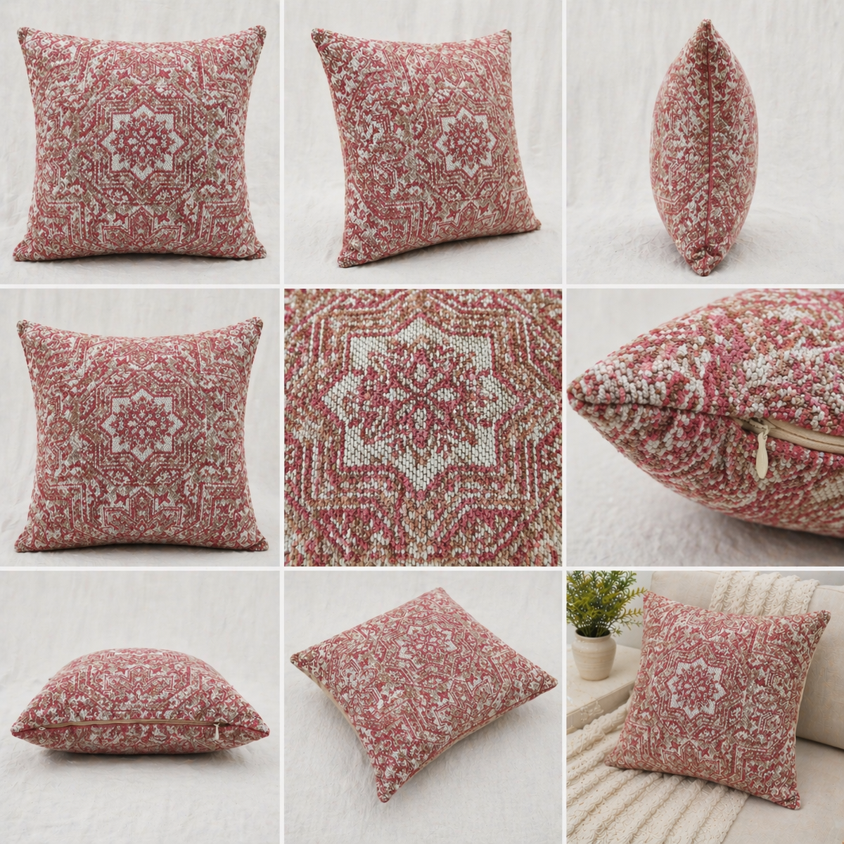 Royal Tapestry Cotton Cushion Covers – Handwoven Indian Design