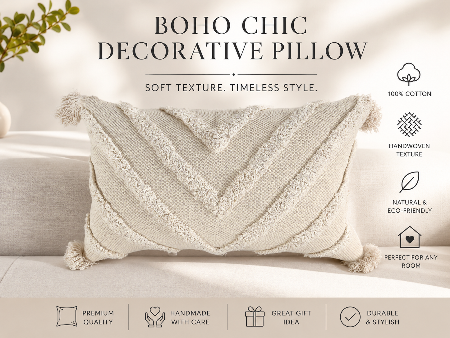 Artisan Tufted Cotton Cushion Covers