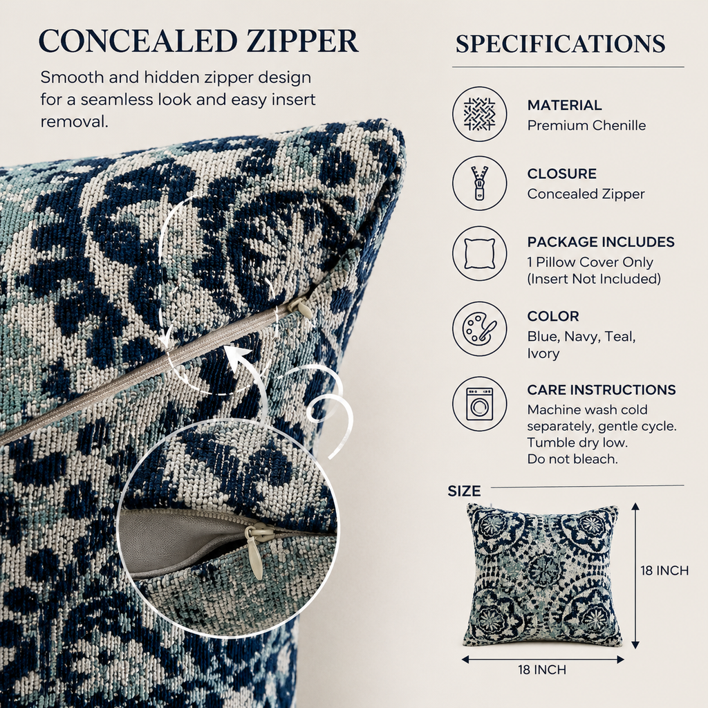 Royal Tapestry Cotton Cushion Covers – Handwoven Indian Design