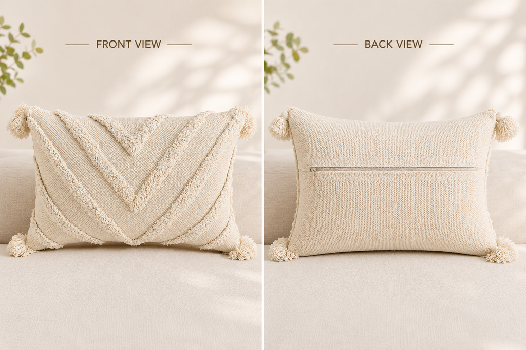 Artisan Tufted Cotton Cushion Covers
