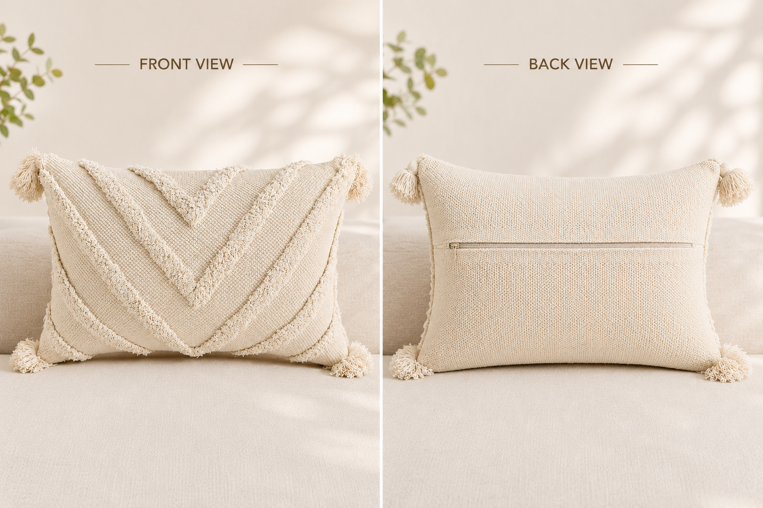 Artisan Tufted Cotton Cushion Covers