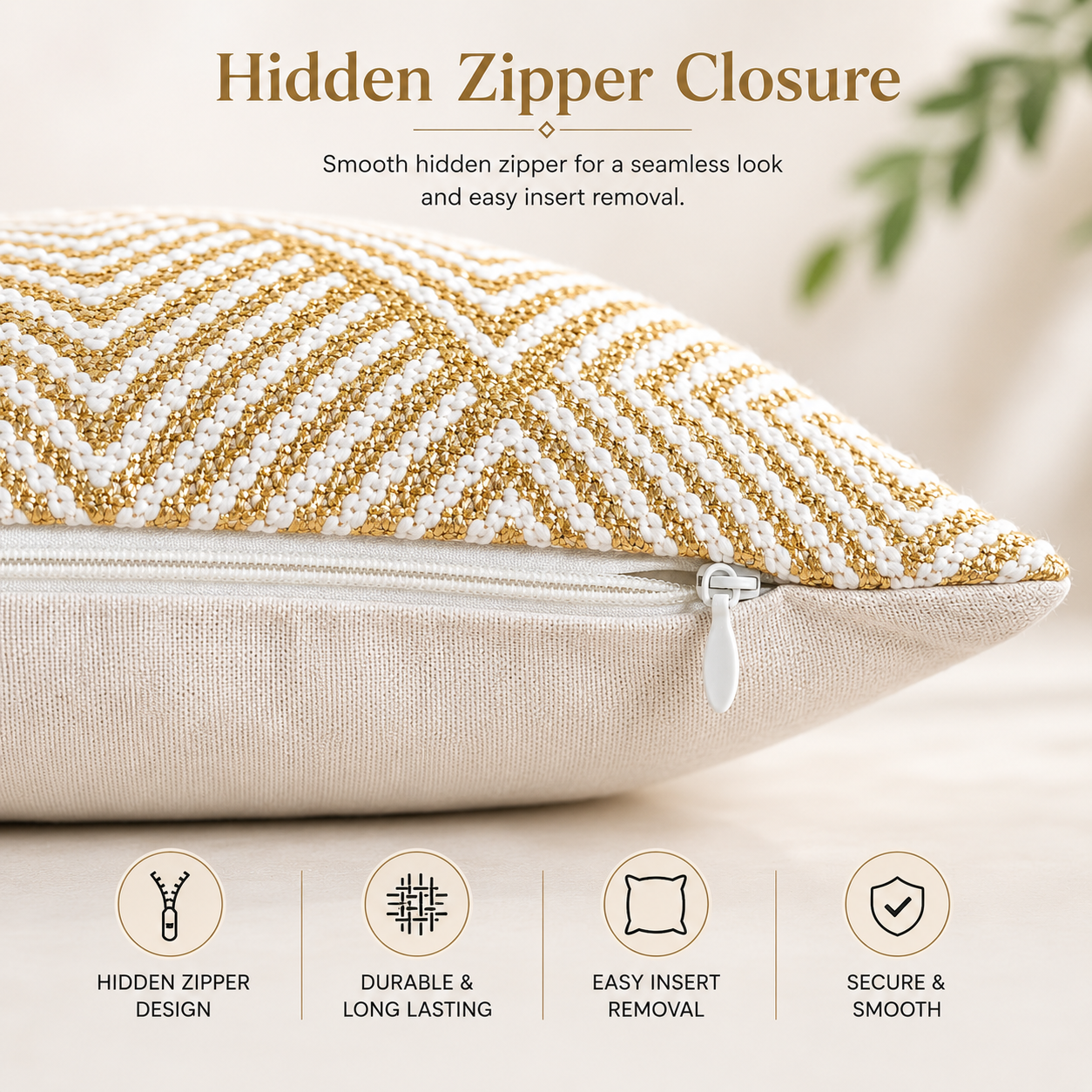 Ornate Foil Luxe Cushion Covers