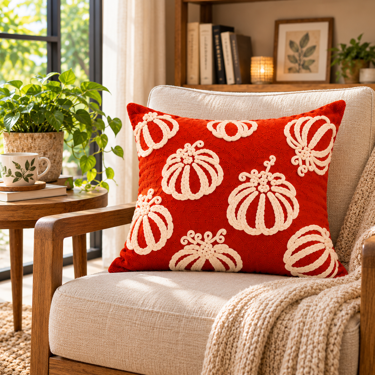 Pumpkin Fall Pillow Covers – Autumn Harvest Decorative Throw Pillow Covers - pack of 2