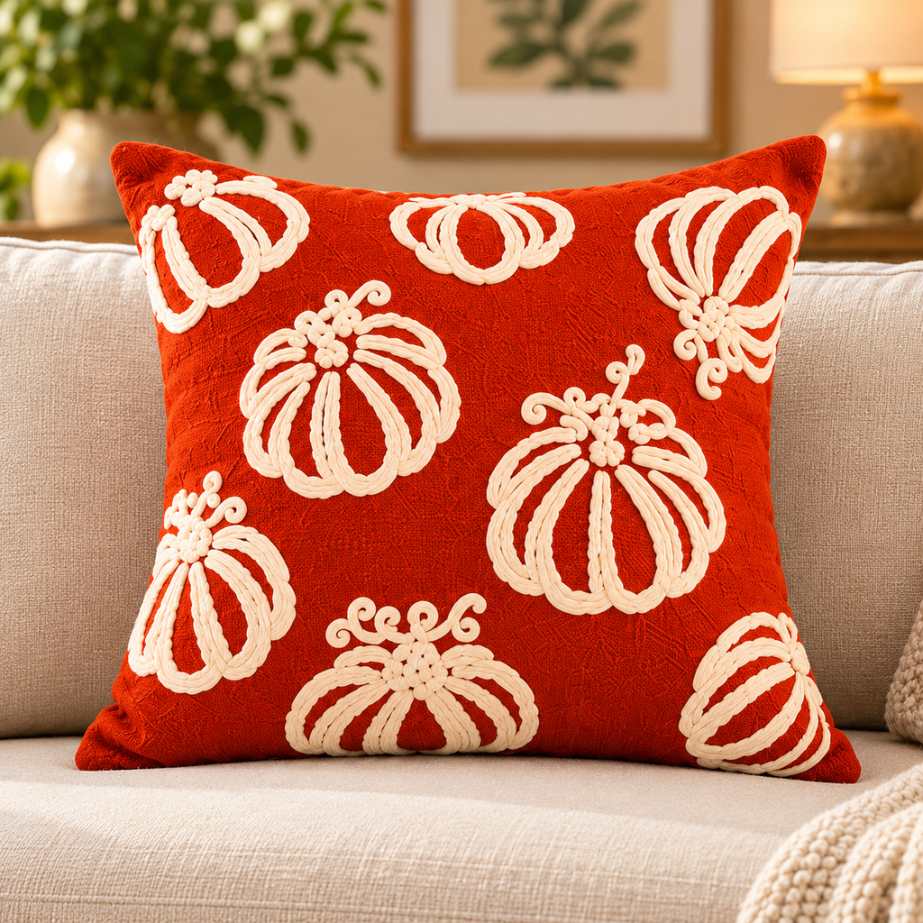 Pumpkin Fall Pillow Covers – Autumn Harvest Decorative Throw Pillow Covers - pack of 2