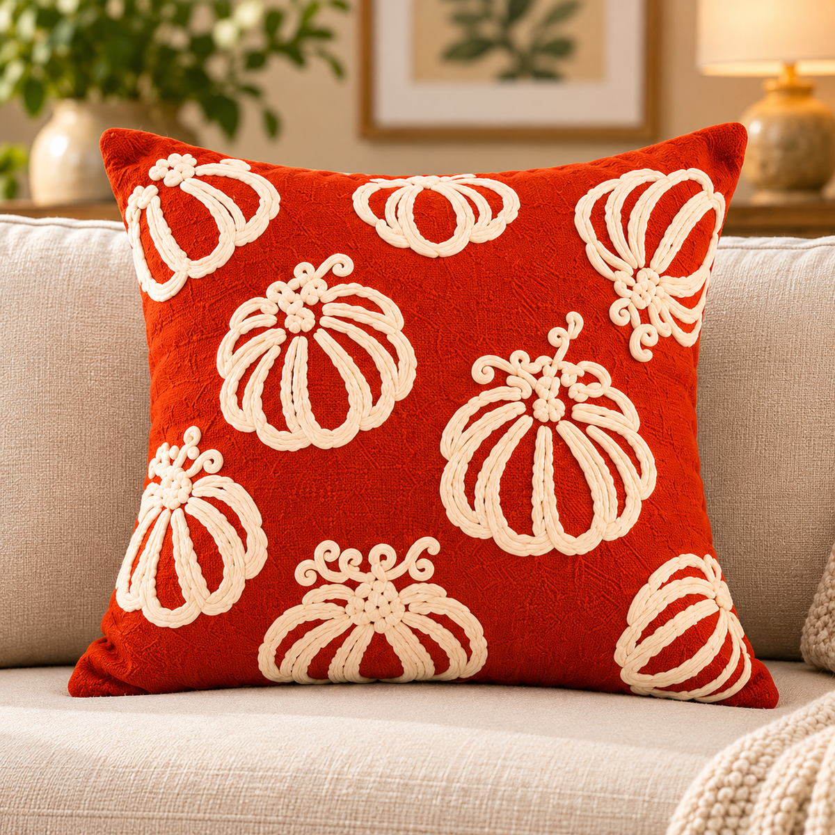 Pumpkin Fall Pillow Covers – Autumn Harvest Decorative Throw Pillow Covers - pack of 2
