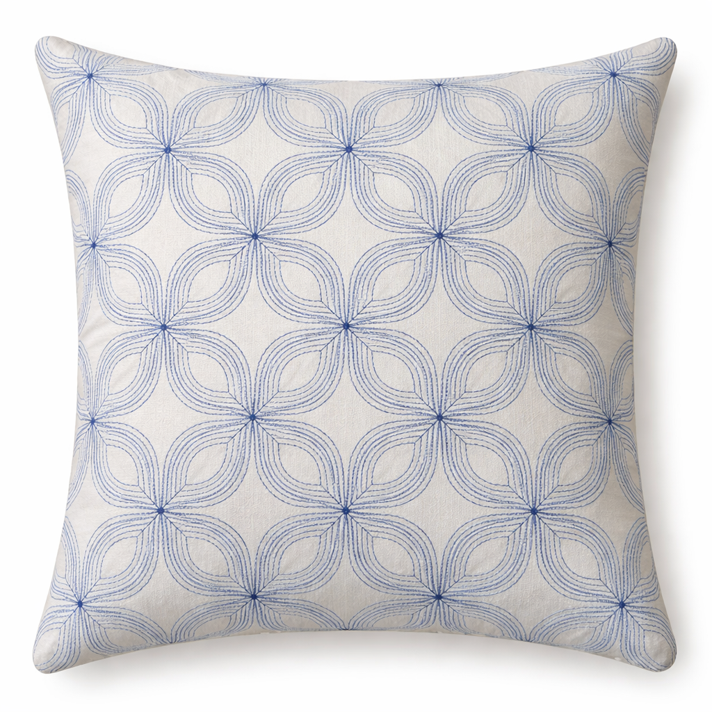 Floral Geometry Luxe Blue