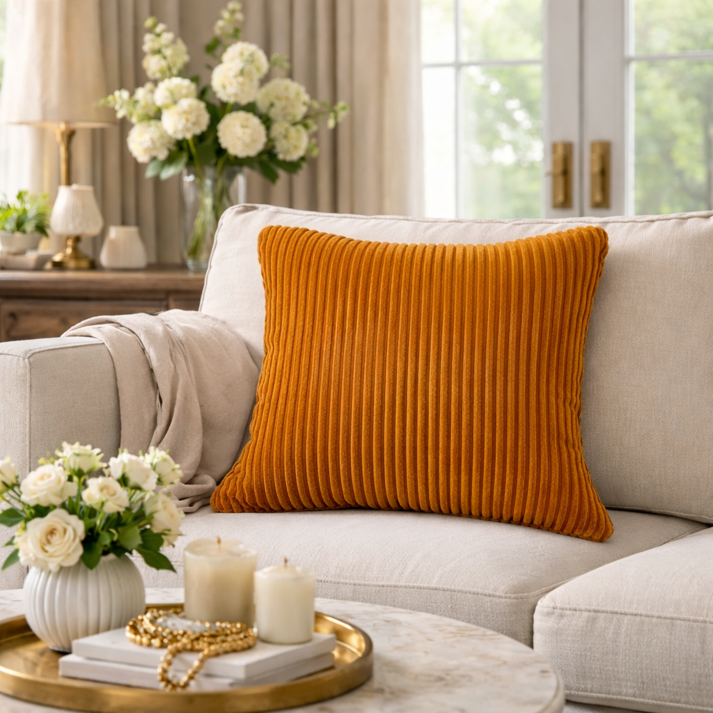 Terra Luxe Corded Velvet Cushion Cover
