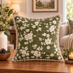 Botanique Double Layer Cotton Cushion Cover – Hand Block Printed