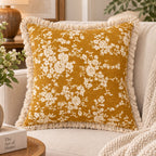 Botanique Double Layer Cotton Cushion Cover – Hand Block Printed
