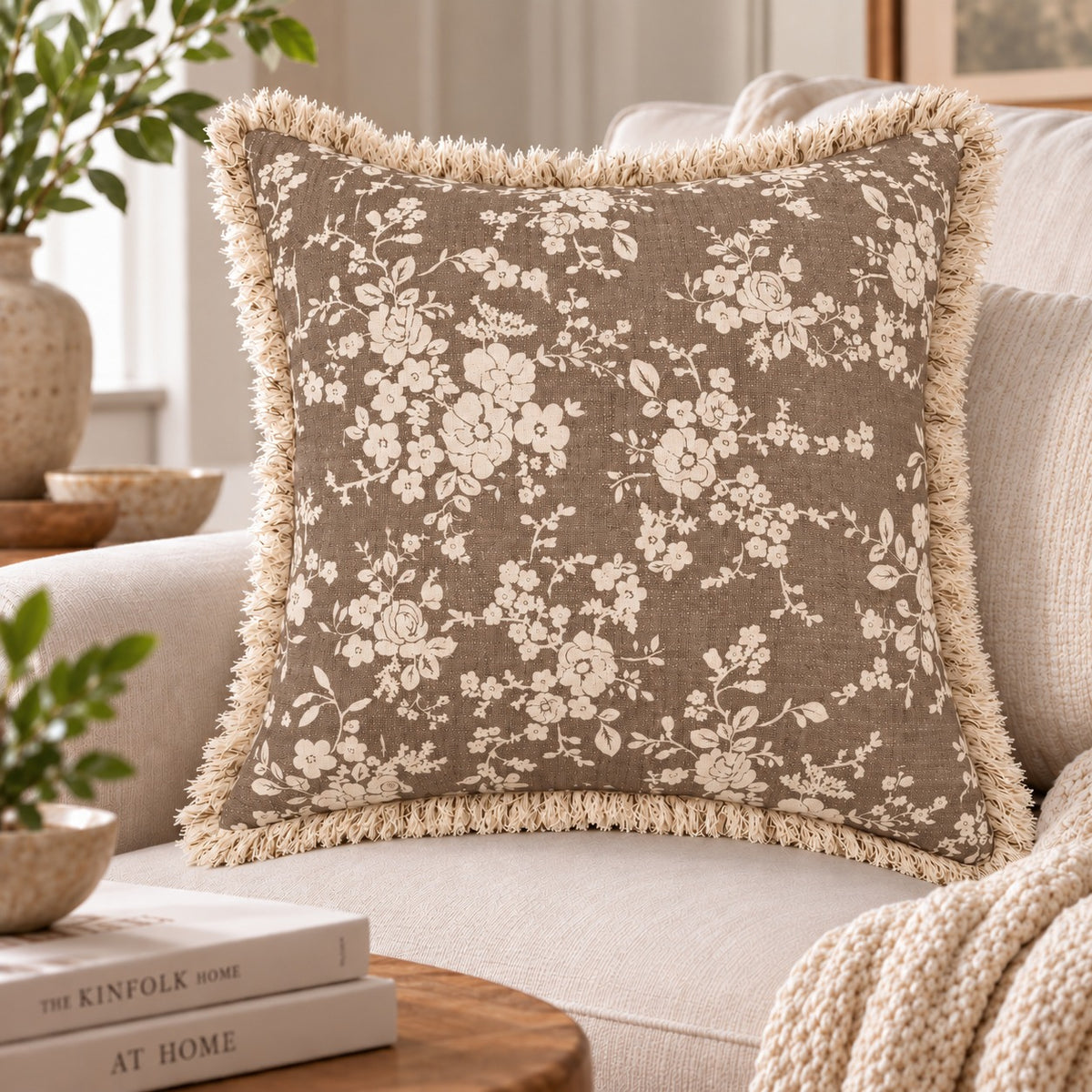 Botanique Double Layer Cotton Cushion Cover – Hand Block Printed