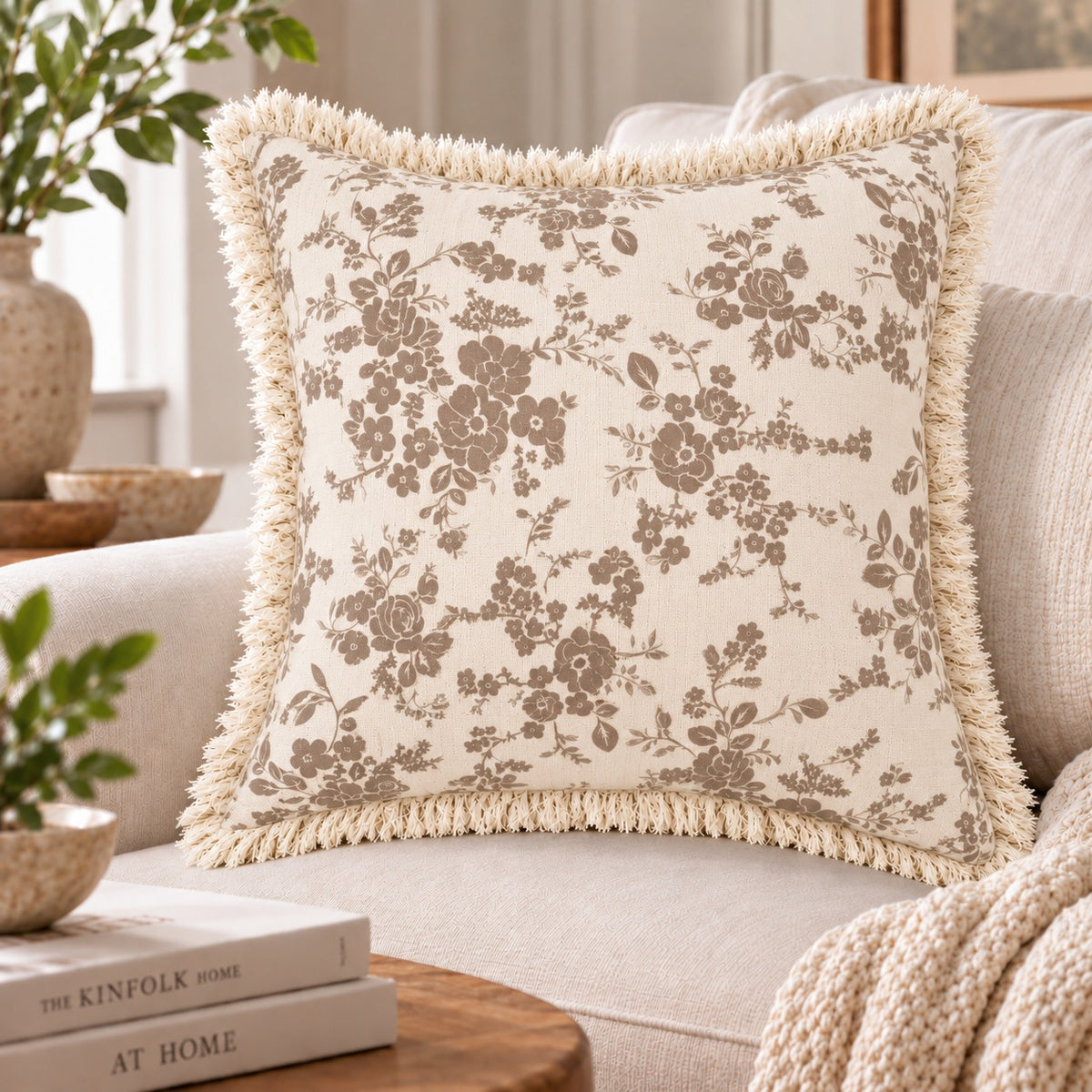 Botanique Double Layer Cotton Cushion Cover – Hand Block Printed