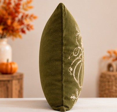 Pumpkin Harvest Throw Cushion Cover – Autumn Fall Decorative Accent Pillow - pack of 2
