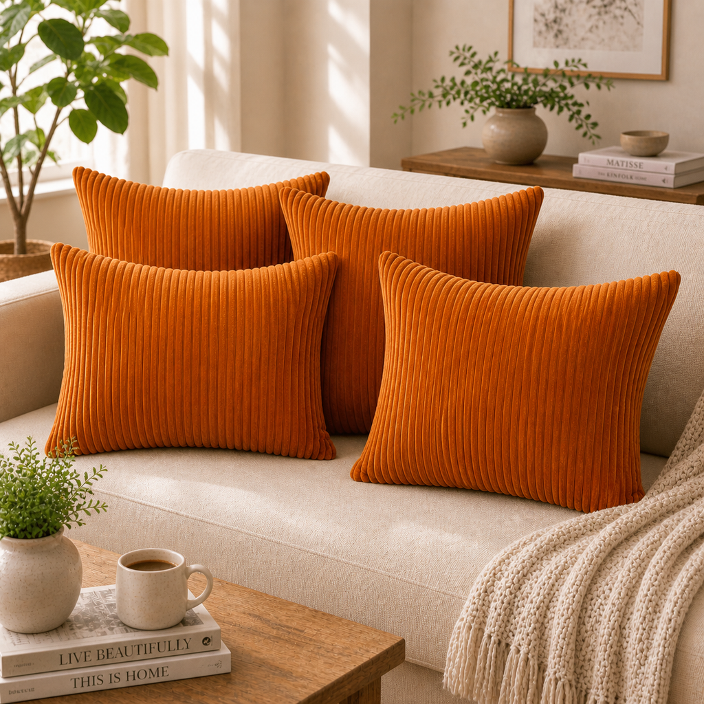 Terra Luxe Corded Velvet Cushion Cover