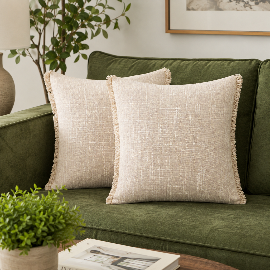 Timeless Weave Handwoven Cotton Cushion Cover