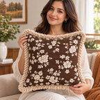 Botanique Double Layer Cotton Cushion Cover – Hand Block Printed