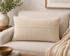 Sage Reverie Textured Cotton-Jute Cushion Cover