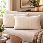 Artisan Weave Handwoven Cotton Throw Pillow Cover